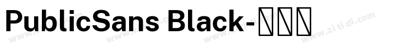 PublicSans Black字体转换